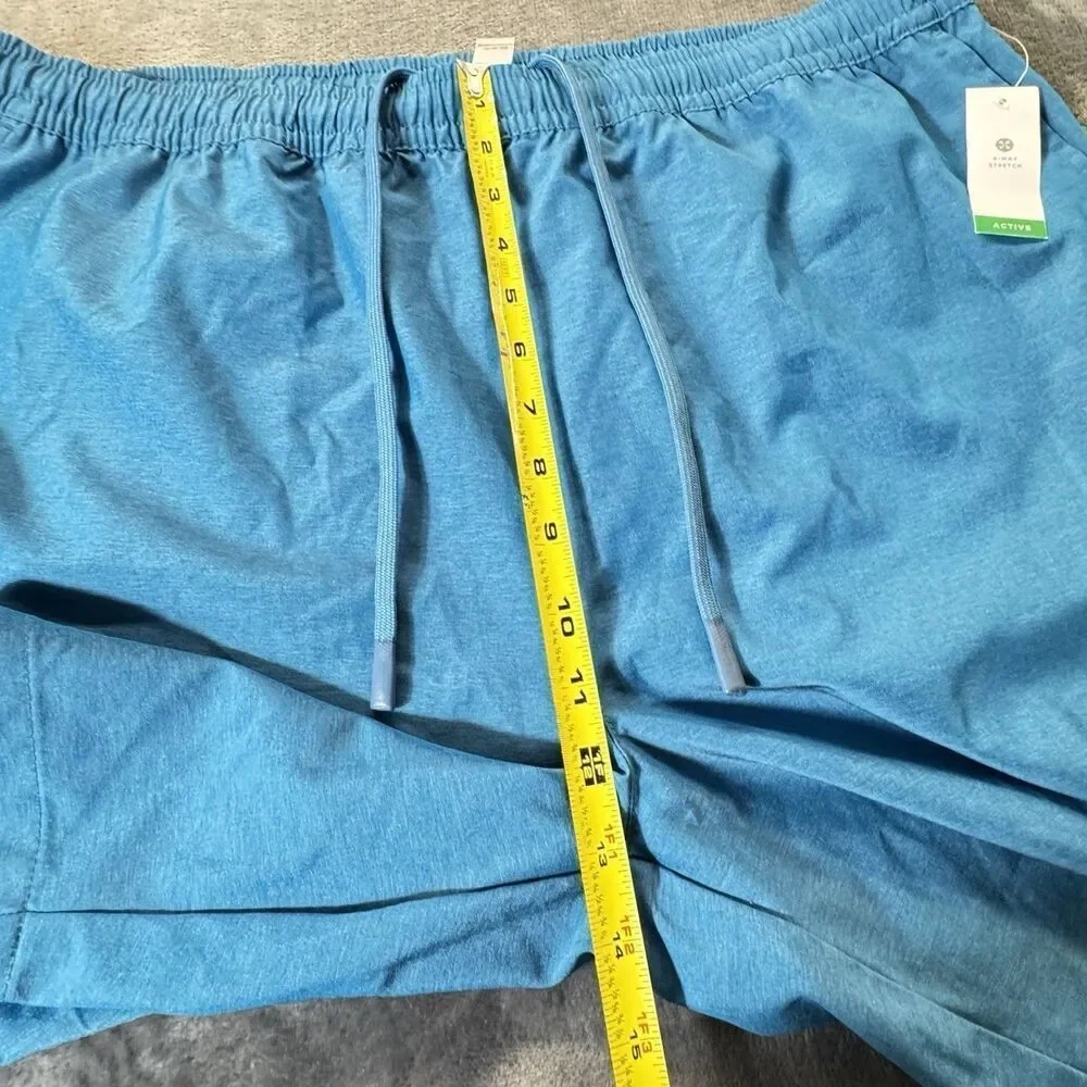 NWT Dip Sz XL 4 Way Stretch Board Shorts Mens XL Teal Blue Swim Trunks